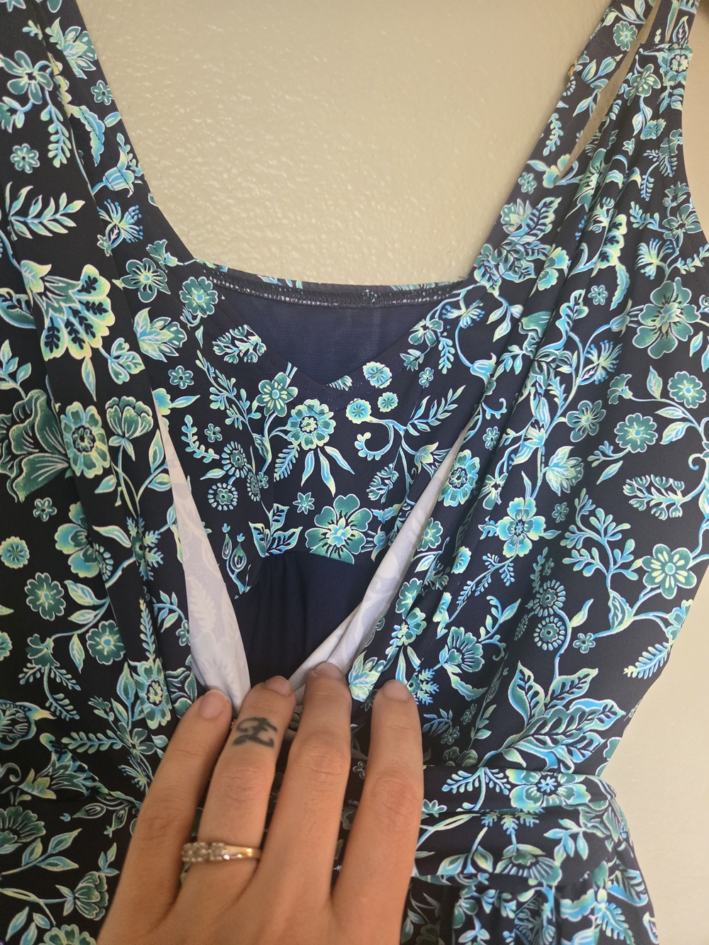Lands' End NWOT Swimsuit, Bathing Suit, Swim Dress, Floral, Paisley, Size 10 - Picture 8 of 9